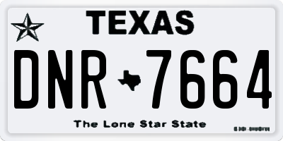 TX license plate DNR7664
