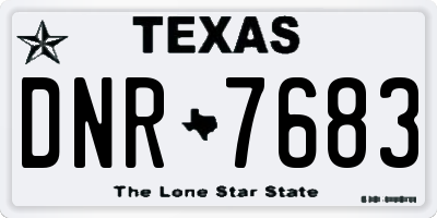 TX license plate DNR7683