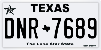 TX license plate DNR7689