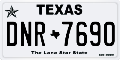 TX license plate DNR7690