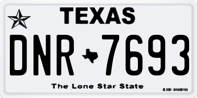 TX license plate DNR7693