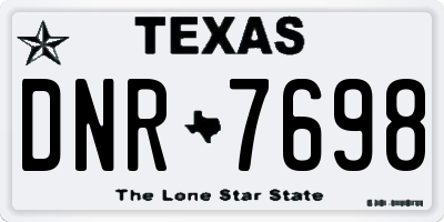TX license plate DNR7698