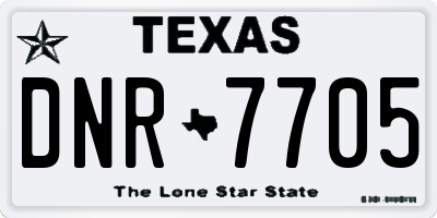 TX license plate DNR7705