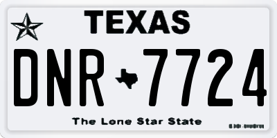 TX license plate DNR7724