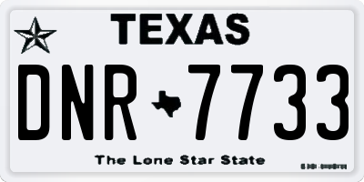 TX license plate DNR7733