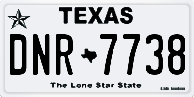 TX license plate DNR7738