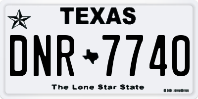 TX license plate DNR7740