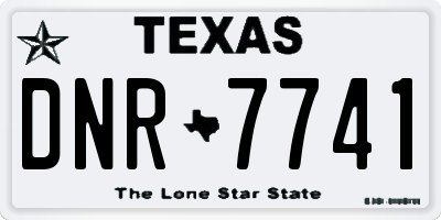 TX license plate DNR7741
