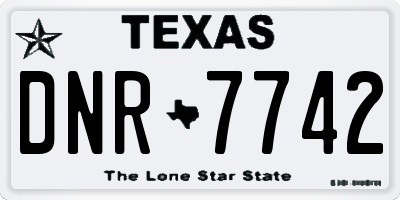 TX license plate DNR7742