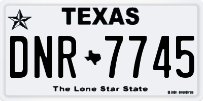 TX license plate DNR7745