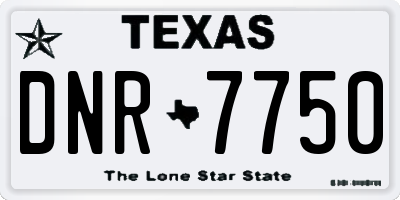 TX license plate DNR7750