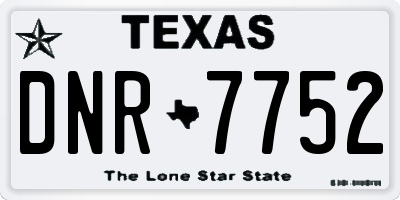 TX license plate DNR7752