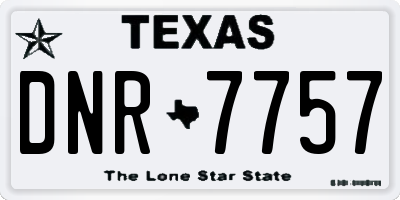 TX license plate DNR7757