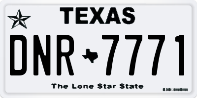 TX license plate DNR7771