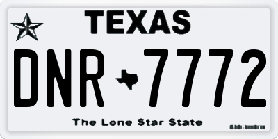TX license plate DNR7772