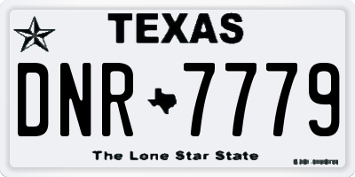 TX license plate DNR7779