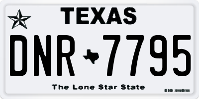 TX license plate DNR7795