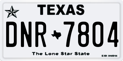 TX license plate DNR7804