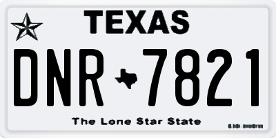 TX license plate DNR7821