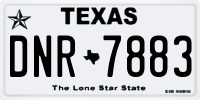 TX license plate DNR7883