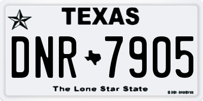 TX license plate DNR7905