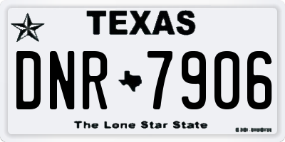 TX license plate DNR7906