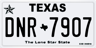TX license plate DNR7907