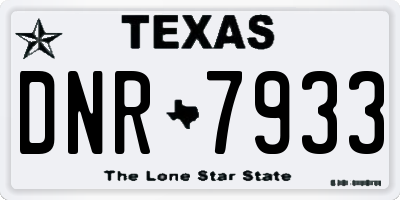 TX license plate DNR7933