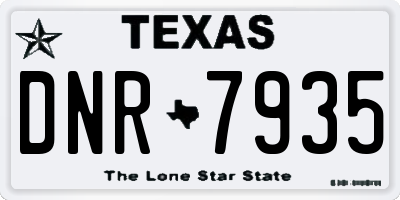 TX license plate DNR7935