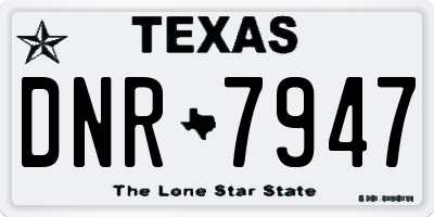 TX license plate DNR7947