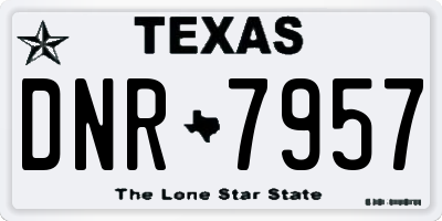 TX license plate DNR7957