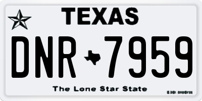 TX license plate DNR7959