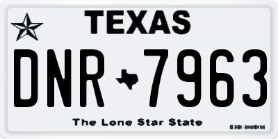 TX license plate DNR7963