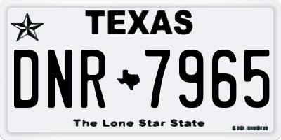 TX license plate DNR7965