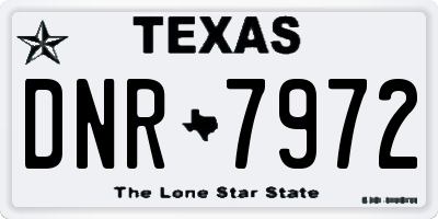 TX license plate DNR7972