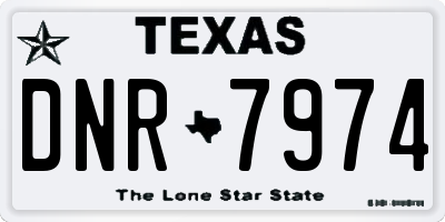TX license plate DNR7974