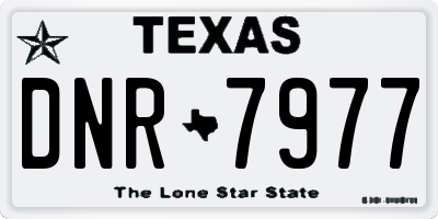 TX license plate DNR7977