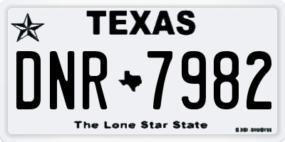 TX license plate DNR7982
