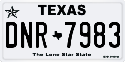 TX license plate DNR7983