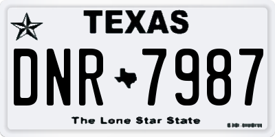 TX license plate DNR7987
