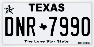 TX license plate DNR7990