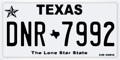 TX license plate DNR7992