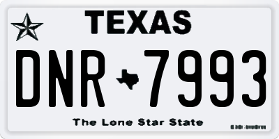 TX license plate DNR7993