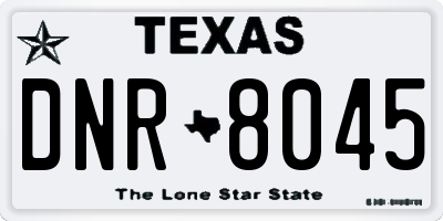 TX license plate DNR8045