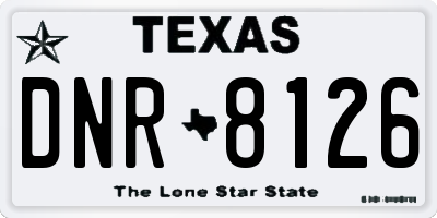TX license plate DNR8126