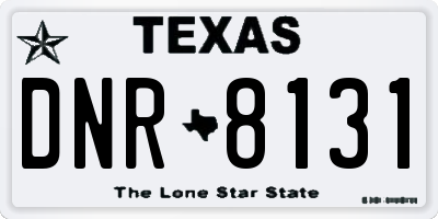 TX license plate DNR8131