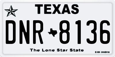 TX license plate DNR8136