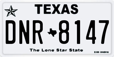 TX license plate DNR8147