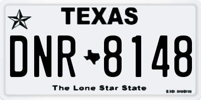 TX license plate DNR8148