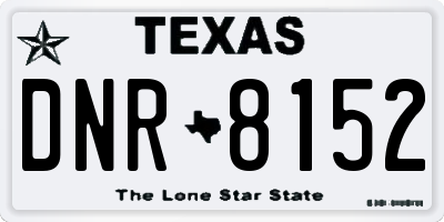 TX license plate DNR8152